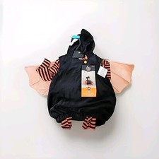 Bat Hooded Plush Pullover Halloween Costume 6-12m Hyde Eek Soft Warm 2pc