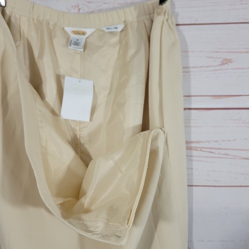 Talbots Pure Silk Light Beige Knee Length Pencil Skirt Size 16 NWT - Picture 11 of 11
