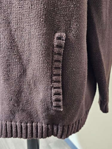 Lauren Ralph Lauren Womens Brown Cardigan Knit Zip Up Pockets Sweater 2X - Picture 4 of 6