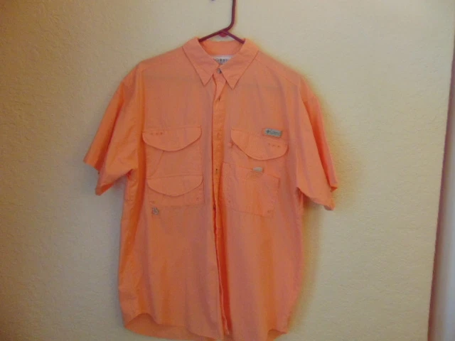 Men's Columbia Sportswear Co PFG 100% Cotton Melon Fishing Shirt-S