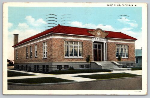 Elk's Club Clovis New Mexico Postcard POSTED 1936