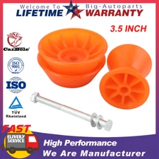 3.5" Inch Polyurethane Boat Trailer Bow Stop Roller Assy with Bells, 1/2" Bore