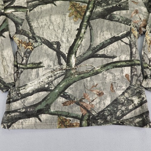 Game Winner Shirt Mens XL Gray Camo Mossy Oak Treestand Hunting Long Sleeve Tee - Picture 3 of 9