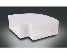 Rotheigner Flachkanal Bogen waagerecht 90° weiß 111 mm x 54 mm