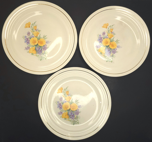C1940 LOT Universal Cambridge Upico Buttercup Lavender Dinner Plate Replacement - Picture 3 of 12