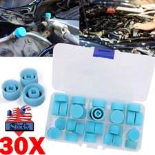 30x A/C Refrigerant Port Cap Replacement Air Conditioning Charging Valve Cover