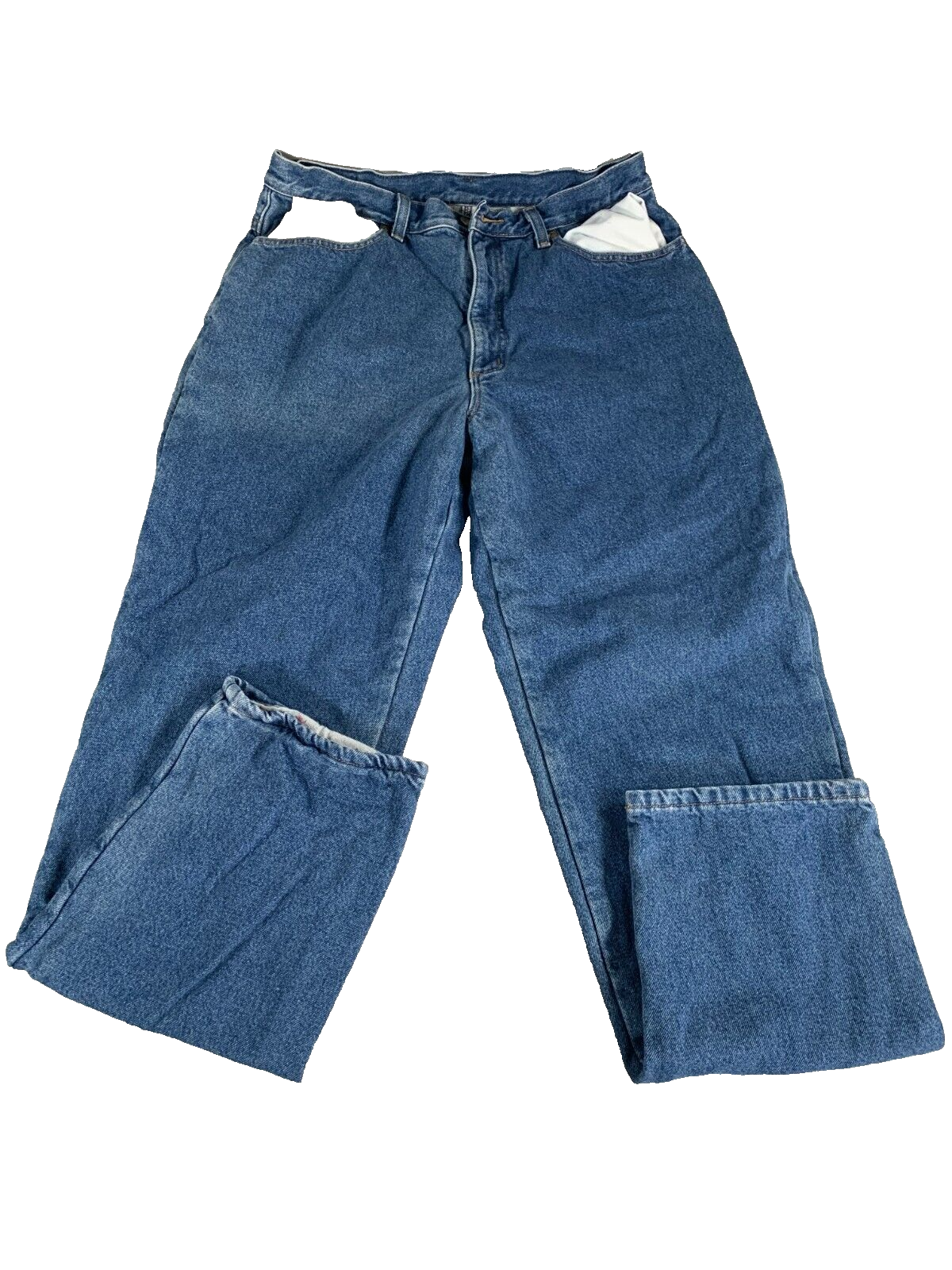 LL Bean Men's Classic Fit Jeans Ski Print Pocket Bag Winter Holiday #4544