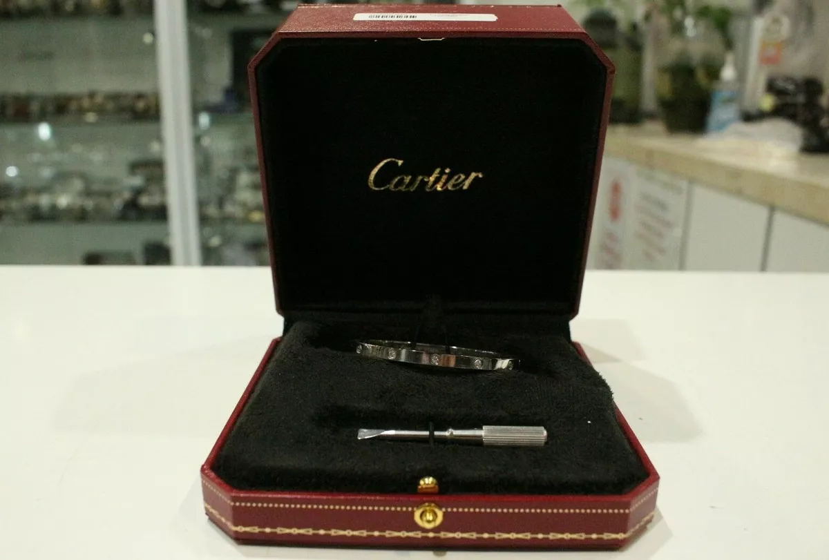 Cartier love deals bracelet used ebay