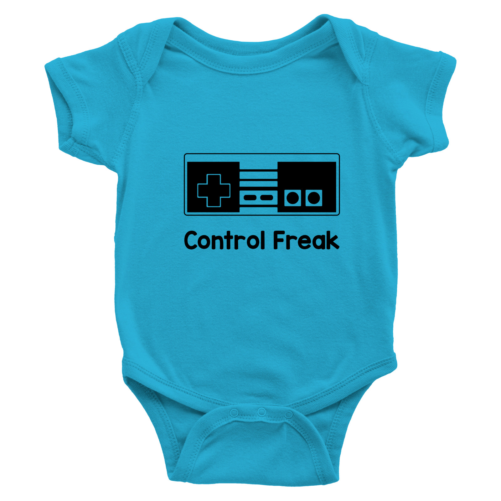 Infant Baby Rib Bodysuit Clothes Romper Gift Control Freak NES Retro Controller
