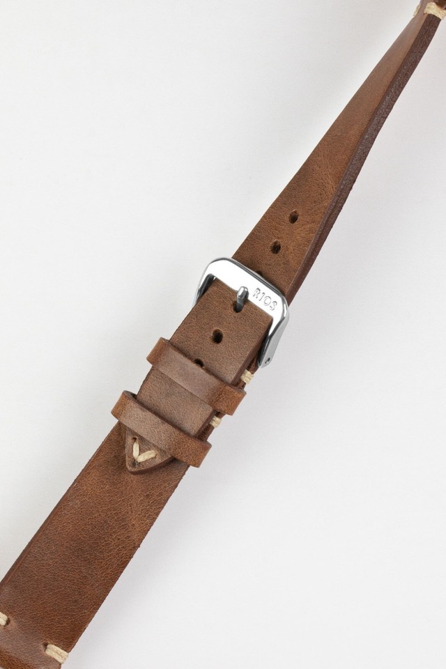 Rios1931 Bracelet De Montre En Cuir Véritable Vintage Vintage 20 Mm