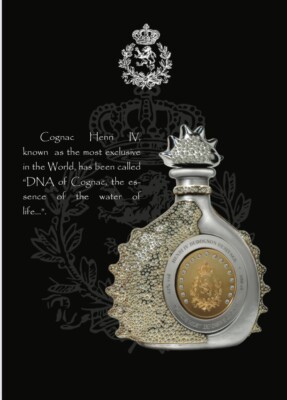 Cognac Henri IV, 100cl / 1L Gold 24K & Silver .925 | eBay