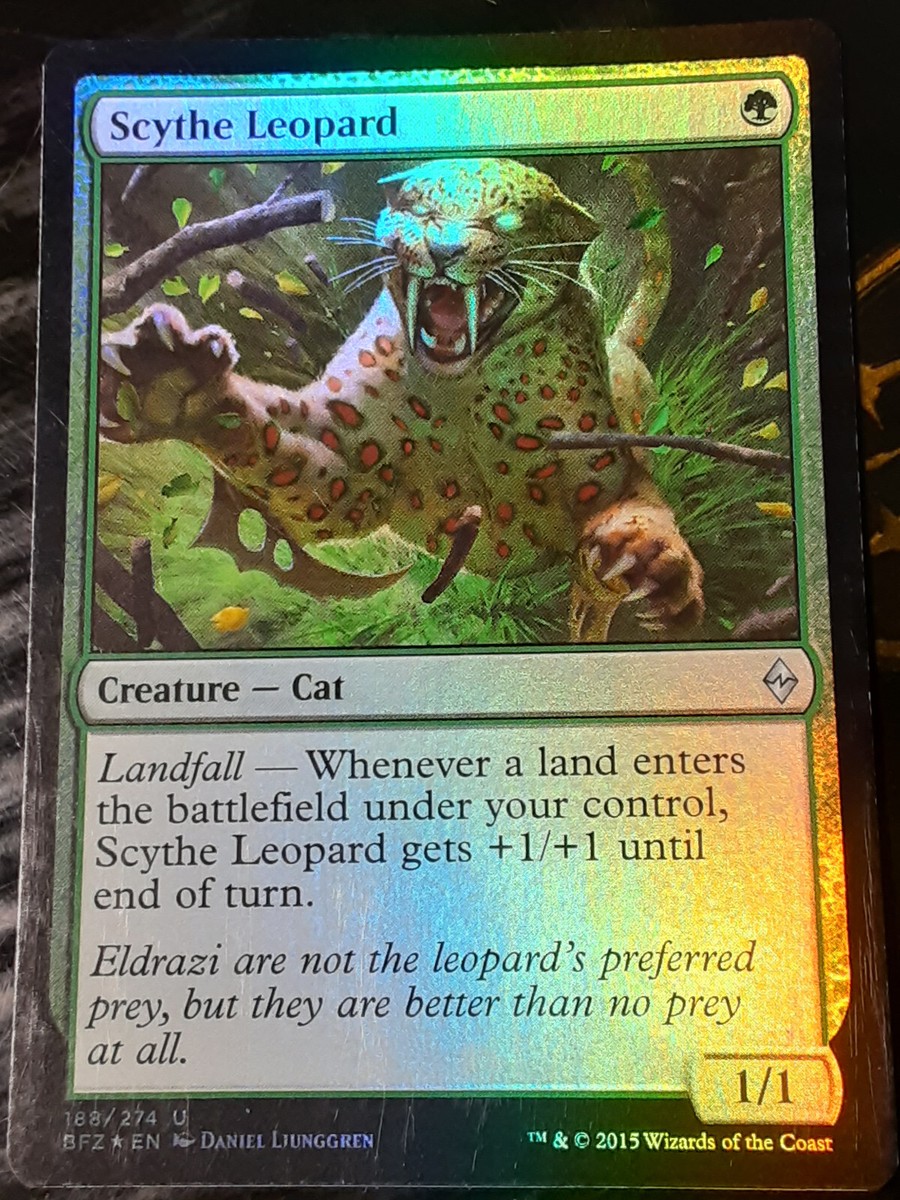 Scythe Leopard FOIL , Battle for Zendikar , Near Mint, MTG, FREE