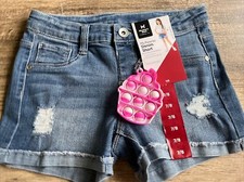 Member's Mark My Favorite Knit Denim Stretch Fit Shorts Girl  s Sz 7/8 NWT School