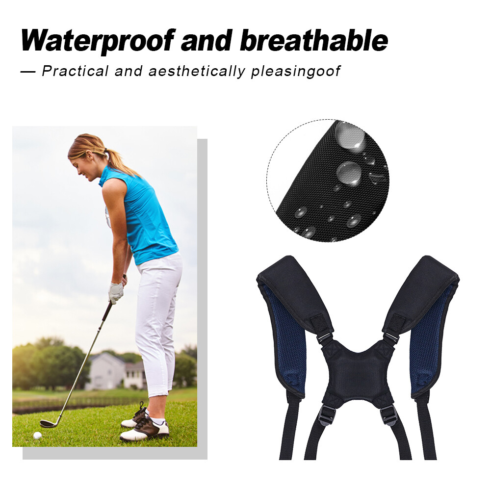 Golf Bag Strap Replacement Adjustable Padded Backpack Carry Strap