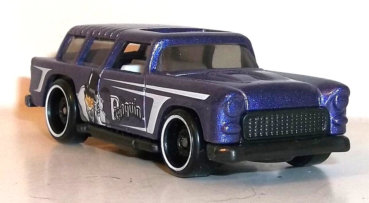 LOOSE 2022 HOT WHEELS HW BATMAN 5 PACK PENGUIN PURPLE CLASSIC '55