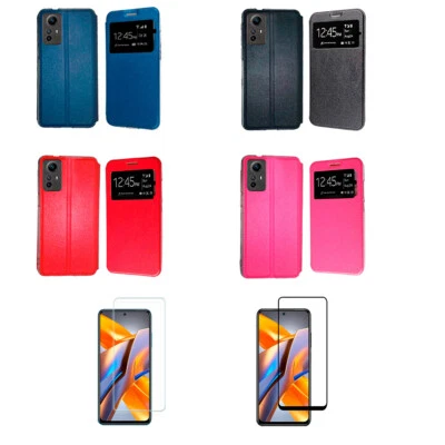 TODOBARATO 24HORAS Funda Para Xiaomi Redmi Note 12S Libro Ventana + Protector Cristal 5D o Normal