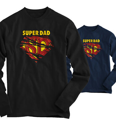 Men's Super Dad Long Sleeve T-Shirt - Dad The Superman SD18720LS