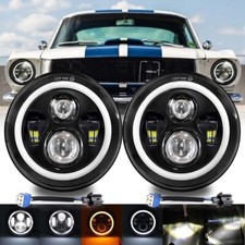 2x 7 Zoll Haupt LED Scheinwerfer Hi/lo Beam D...