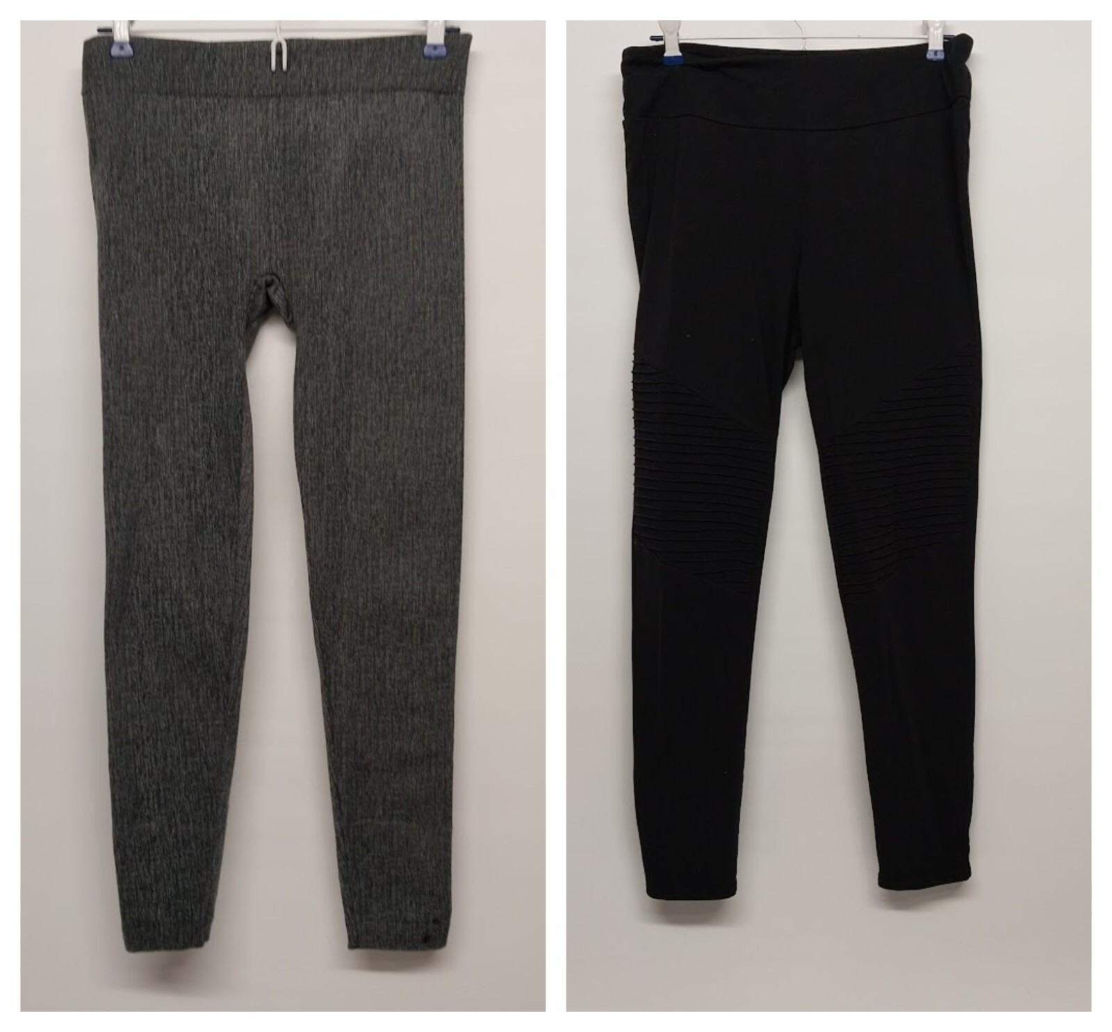 Leggings Altra Flirt and Muk Uks neri e grigi foderati elasticizzati taglia large Med