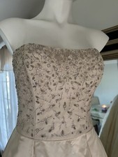 Bridal Couture Ivory Strapless Wedding Dress Size 10