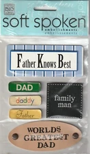 MAMBI Soft Spoken 3D stickers FAMILY MAN Father Theme 93067 Fast FREE Shipping!