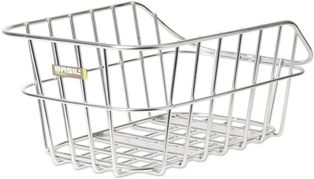 Panier ar acier maille noir (fixation sur porte bagage vis+rail) 400x290x190mm - Auto