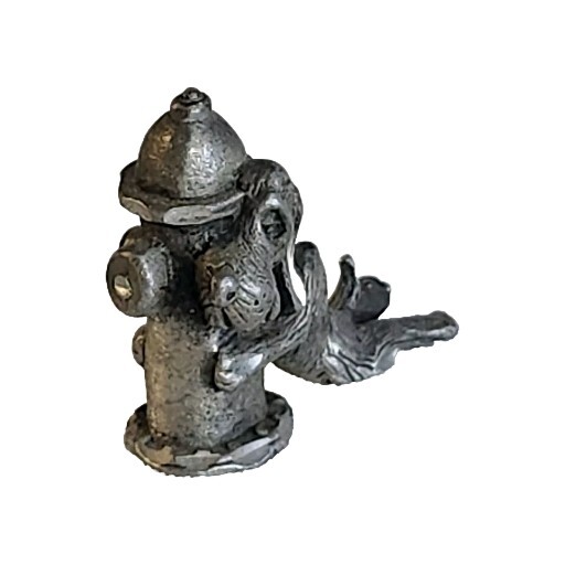 Vintage Cuteri Pewter Miniature Dog Hugging Fire Hydrant | eBay
