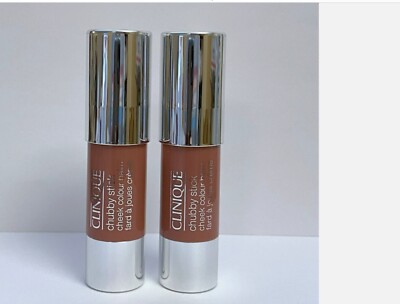 Clinique Chubby Stick Cheek Color Balm - 01 AMP'D UP APPLE - Travel Size - 2 PK