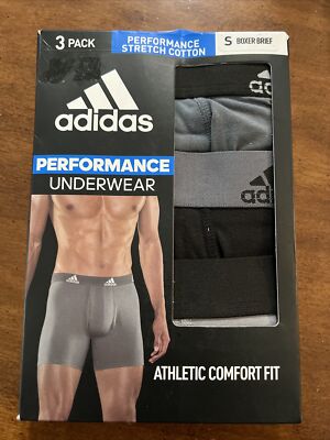 adidas Performance Stretch Mens Sz Sm Cotton Boxer Briefs
