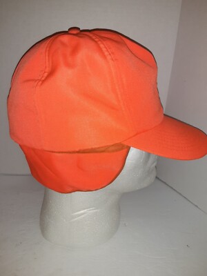 Paramount Headwear Orange Hunting Hat With Neck Flap Size M