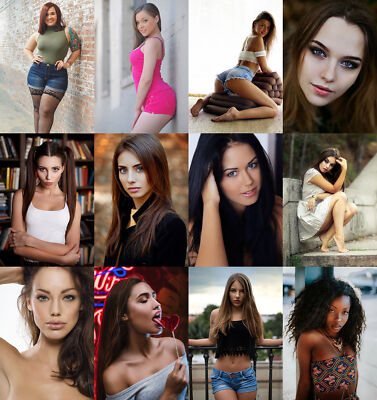 Sexy Brünette Babes - Heißer sexy Fotodruck - 1 kaufen, 2 KOSTENLOS erhalten - Auswahl von 125