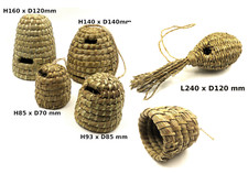 Stroh Bienenkorb handgeflochten Imkerkorb klein Korbgeflecht Bienen-Korb Deko