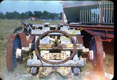 Ringling Brothers Circus 5th Wheel Wagon Graveyard 1950s 35mm Slide Kodachrome