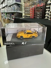 PORSCHE RWB 993 YELLOW 1/64 SCALE DIECAST CAR MODEL BY XF MODELS