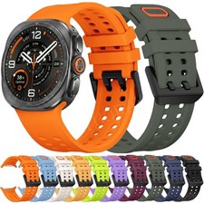 Silicone Rugged Sport Band Strap For Samsung Galaxy Watch Ultra/Ultra2 47mm 2026