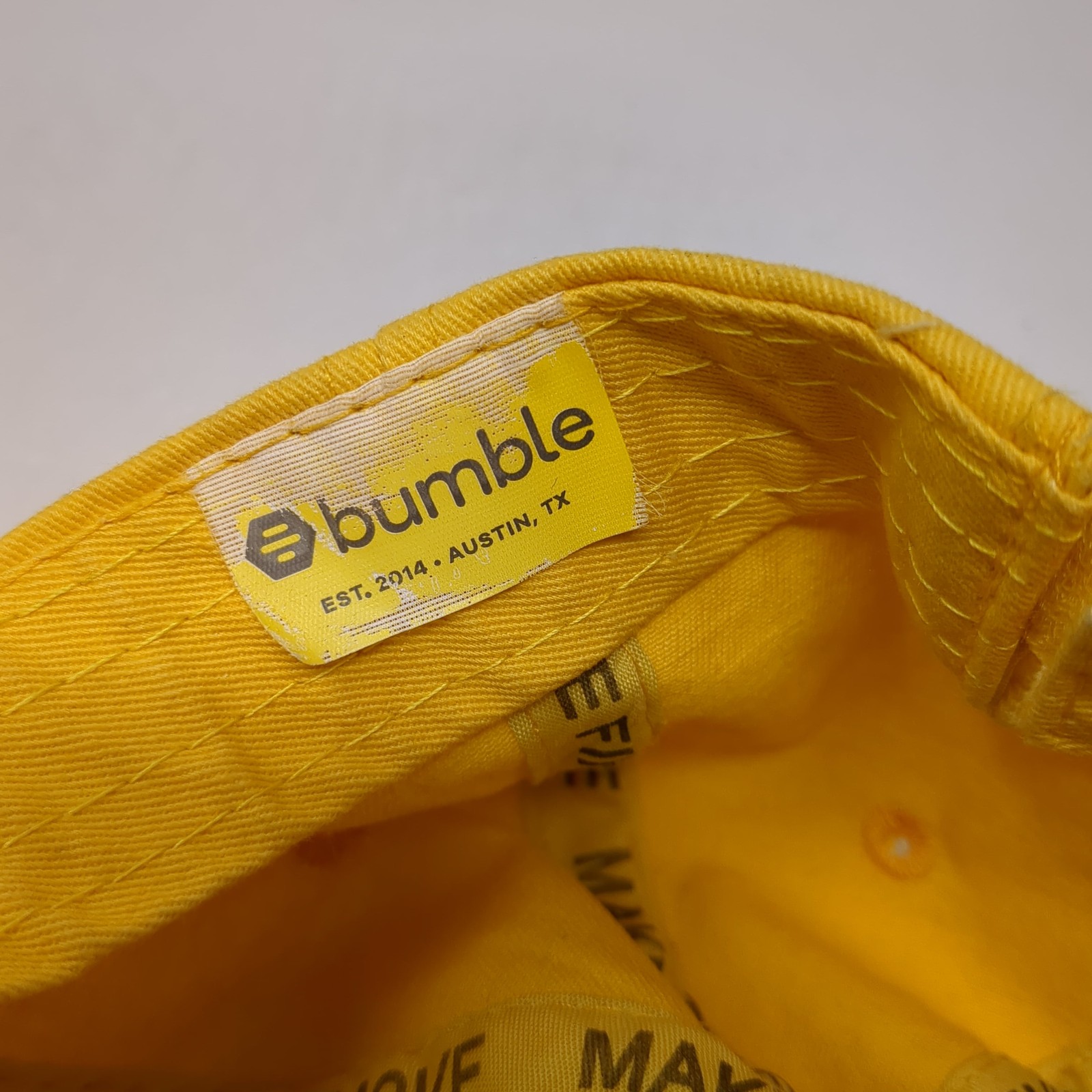 Bumble Strapback Hat Yellow One Size Adjustable E… - image 9