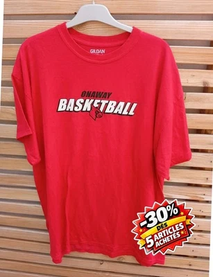 Tee-shirt Homme Rouge Taille XL Gildan Onaway Basketball - Photo 1/3