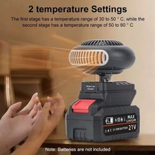 18V/20V Space Heater for DEWALT MAKITA BOSCH MILWAUKEE Battery with USB-A Ports