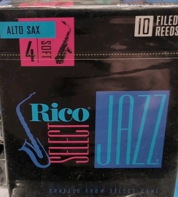 Rico Select Jazz Altsax Blätter Nr. 4 Soft Filed Box mit 10