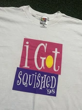 Vintage Rosie Odonnell TV Talk Show I Got Squished Retro 90s T Shirt Size XL
