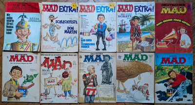 Deutsches MAD, 10 Ausgaben, Williams-Verlag, Magazin + Extra-Ausgaben
