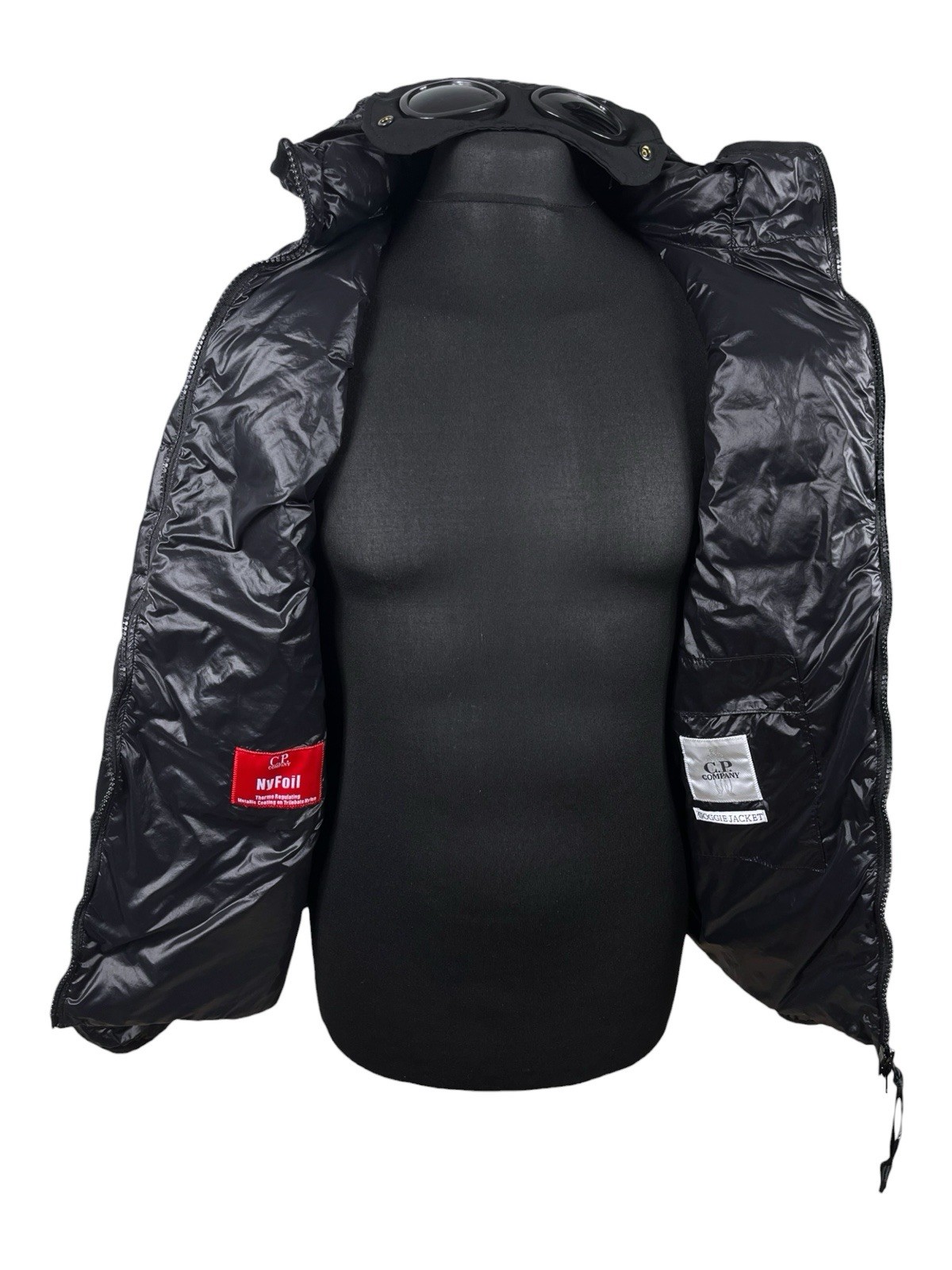 C.P. Company NyFoil Goggle Jacket M Black Authentic Nylon Luxury Preloved CP VIP image 10