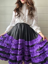 Vintage Crinoline Steampunk Tiered Ruffle Underskirt Western Gothic