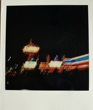 VTG Photo 1980s POLAROID Blurry Abstract Light Trails Vegas Strip Stardust