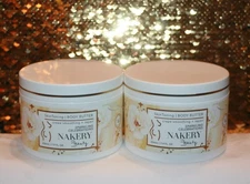 NEW SEALED 2 Nakery Beauty Skin Toning Body Butter Sparkling Celebrations 7.9 oz