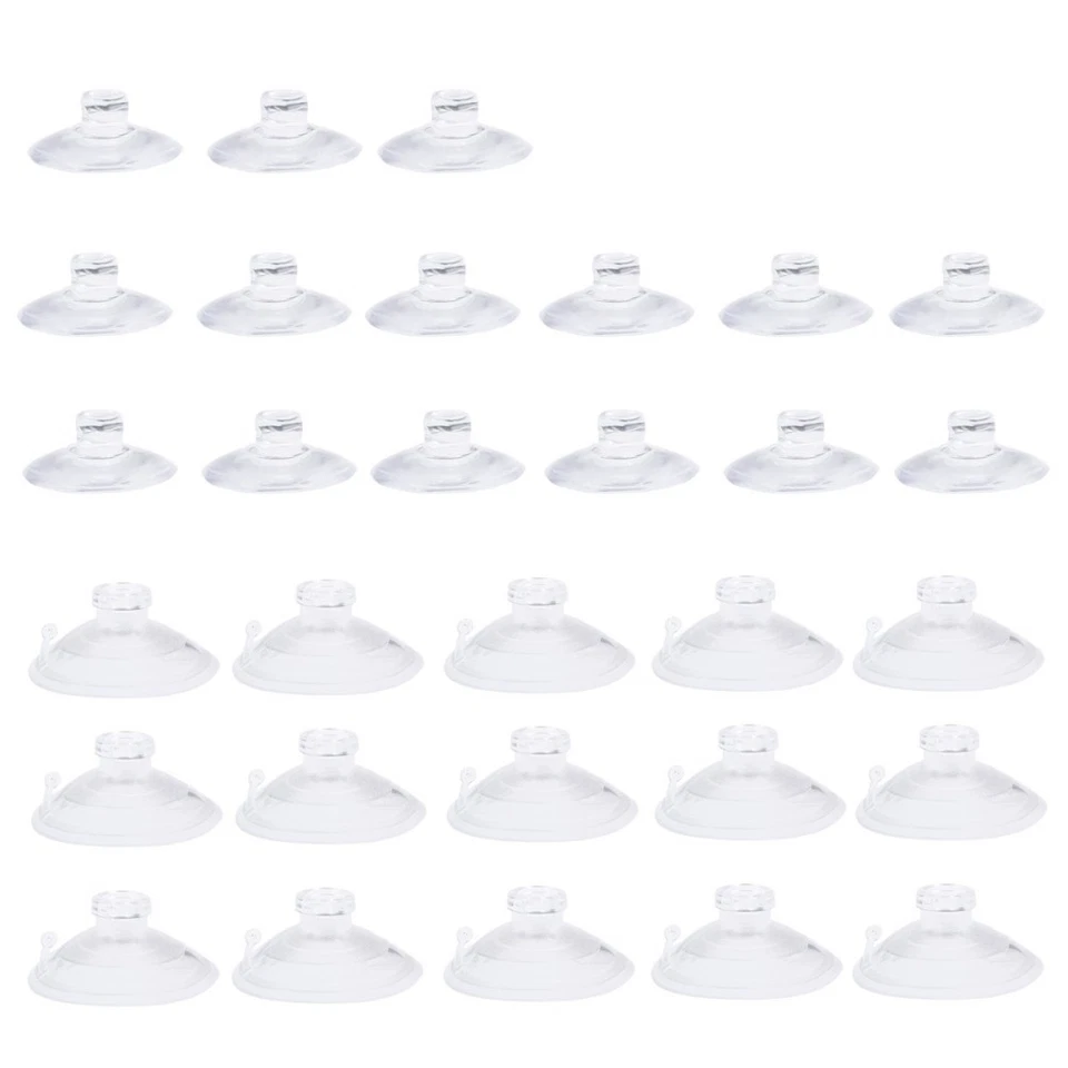  Ganci da parete con ventose in plastica trasparente da 30 pezzi senza ganci per - Immagine 3 di 4