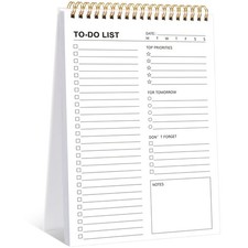 To Do List Notepad, 120 Pages 6.7x9.8" to Do List Notebook Undated Daily Plan...