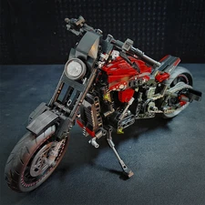 826PCS MOC Motorbike Model Building Blocks Technical Moto Bricks Toy for Kids B