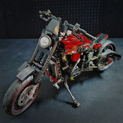 826PCS MOC Motorbike Model Building Blocks Technical Moto Bricks Toy for Kids B