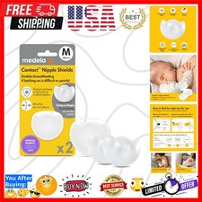 Contact Nipple Shields, Medium 20mm, Food Grade Silicone for Latching Diffi...